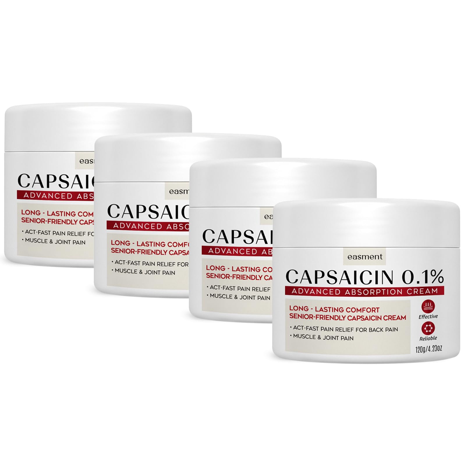 Capsaicin Pain Relief Cream – Topical & Muscle Pain Relief for Joint, Nerve & Back Pain – Medicated Pain Cream with Capsaicin 0.1% – Arnica, Aloe & Chamomile, 4.23 Fl Oz — Amazon image 8