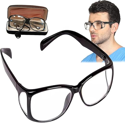 Lead Radiation Protective Glasses, Lead Equivalent 0.5/0.75mm, with Side Protection, X-Ray Protective Glasses for Radiology,0.5mmpb