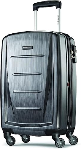 Samsonite Winfield 2 - Equipaje rígido con ruedas giratorias, Carbón vegetal