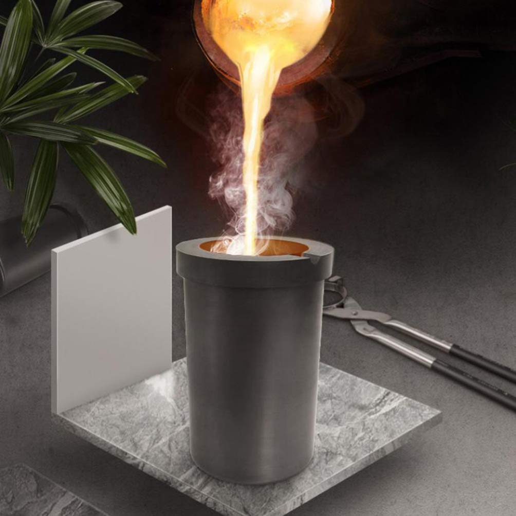 VILLCASE 1pièce Crucible Graphite Pot De Fusion Graphite De Haute Pureté pour Or Cuivre Et Laiton Résistance Thermique Et Contamination Minimale