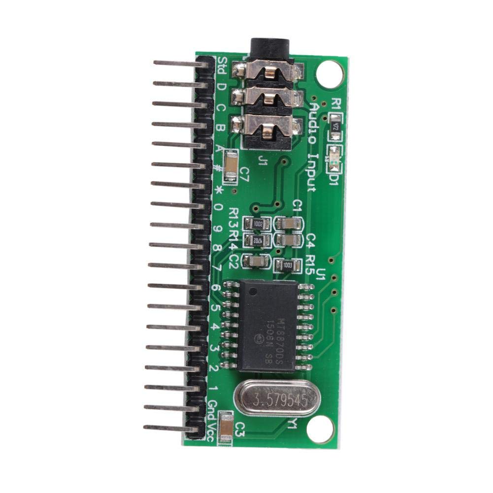 Scheda di decodifica audio, 16 canali DTMF MT8870 Decodificatore audio Telefono Regolatore di decodifica vocale per chiamate vocali telefoni cellulari e telefoni di rete fissa