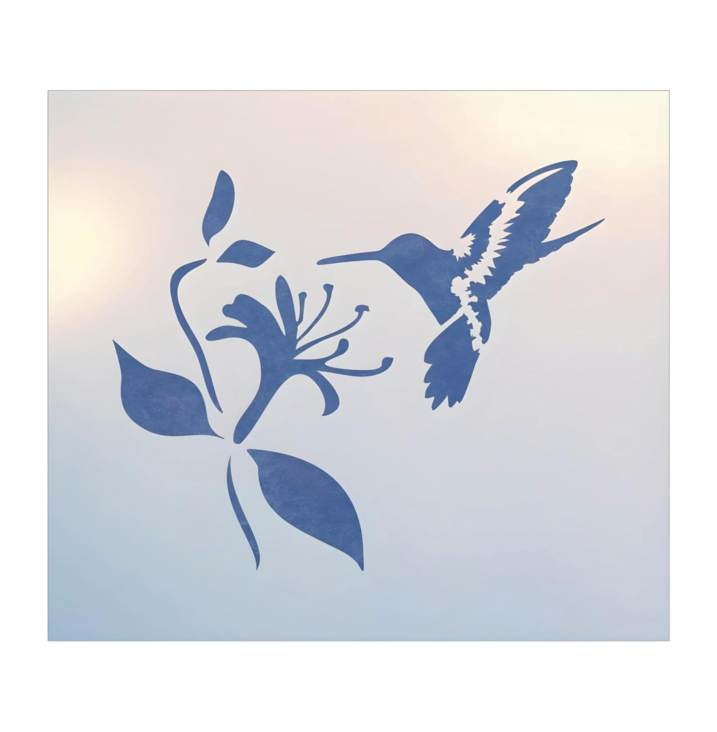Hummingbird Honeysuckle Stencil - 7" x 6" Reusable Mylar Stencil for Painting Walls, Furniture, Crafts & DIY Projects Elegant Nature-Inspired Design Crafters & Artists – The Artful Stencil