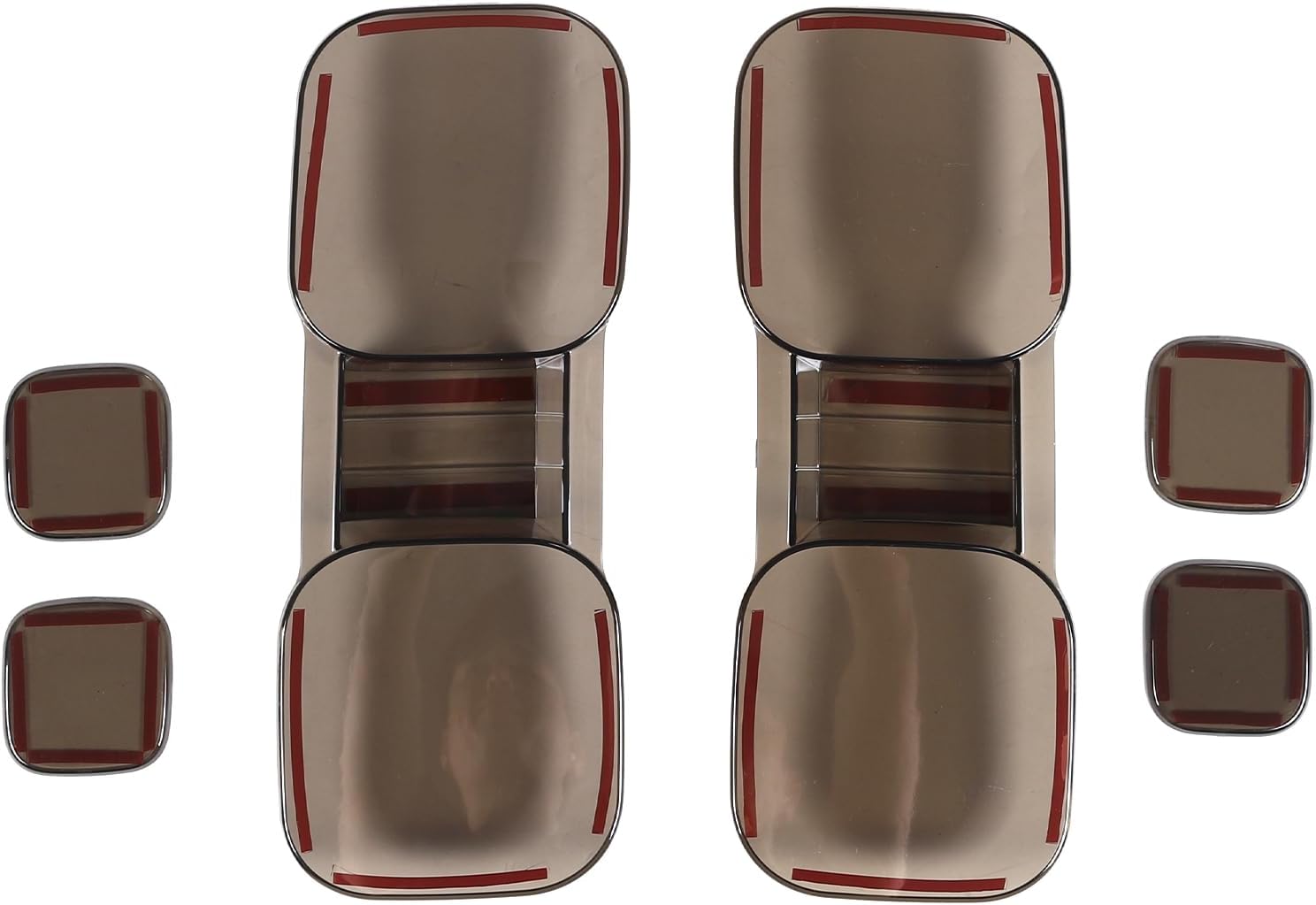 PIUGILH Smoked Tail Light Lamp Cover Guard Trim Compatible with Land Rover Defender 2026 2027 Taillight Covers Rear Guard Trim Kit Exterior Accessories, 6Pcs
