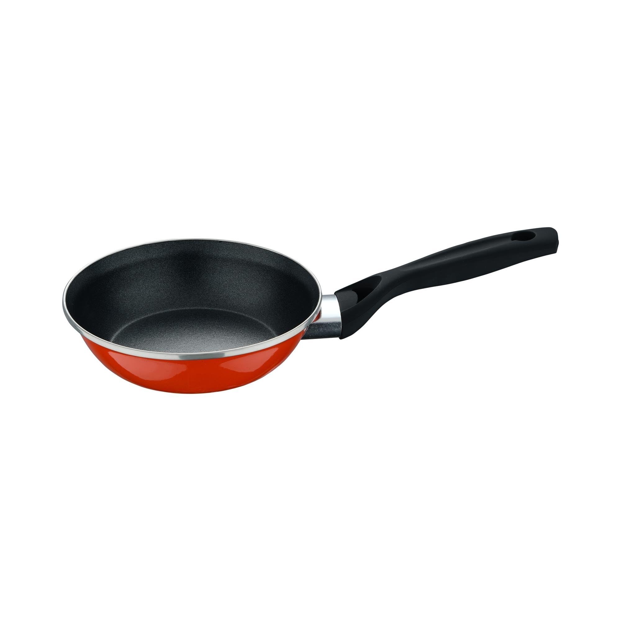 Juego de Sartenes Expert Valencia: Juego de 3 sartenes de Ø18Ø20Ø24cm en Acero al carbono color Naranja antiadherente y resistente EXPERT VALENCIA San Ignacio