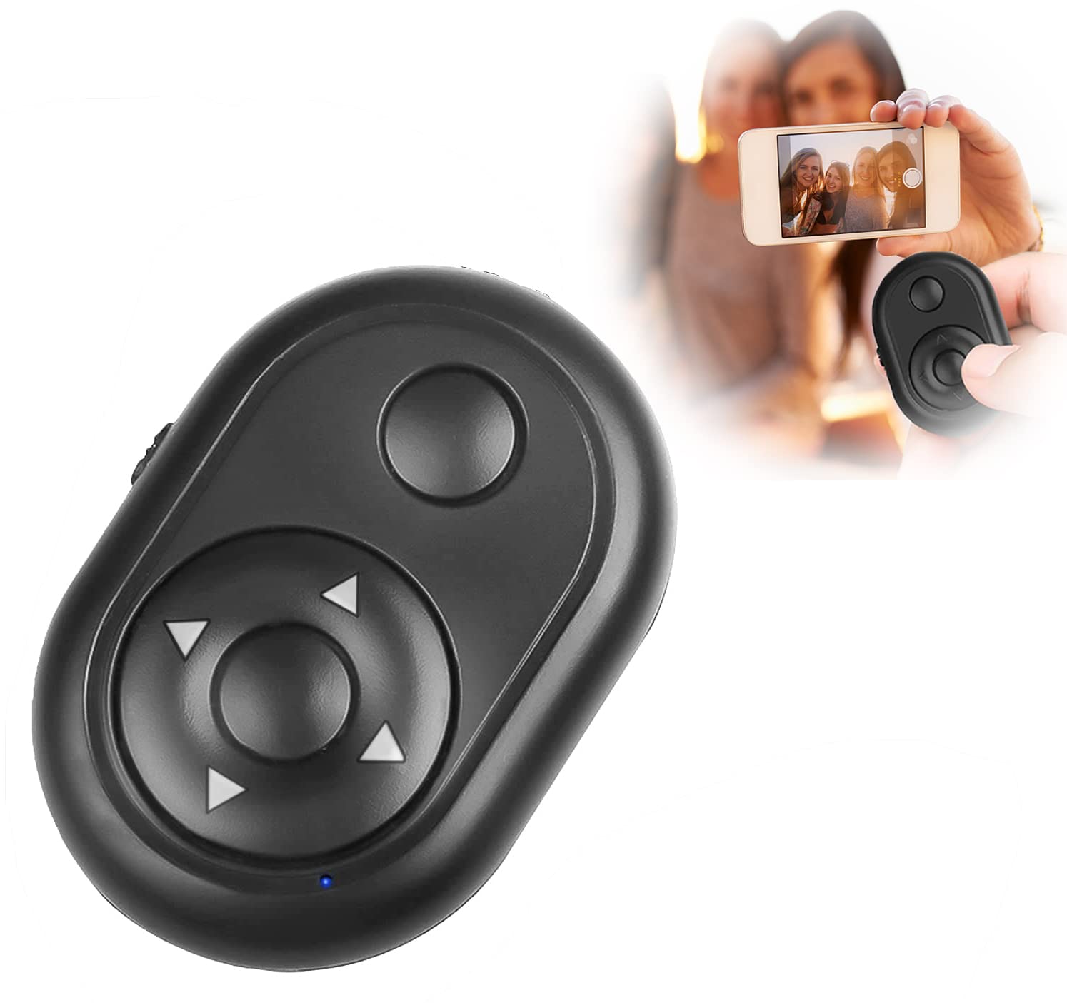 Bluetooth Remote Phone Page Turner Available for Tiktok Scroll Controller Wireless Remote Control Camera Shutter Remote for Android and ios (Black)