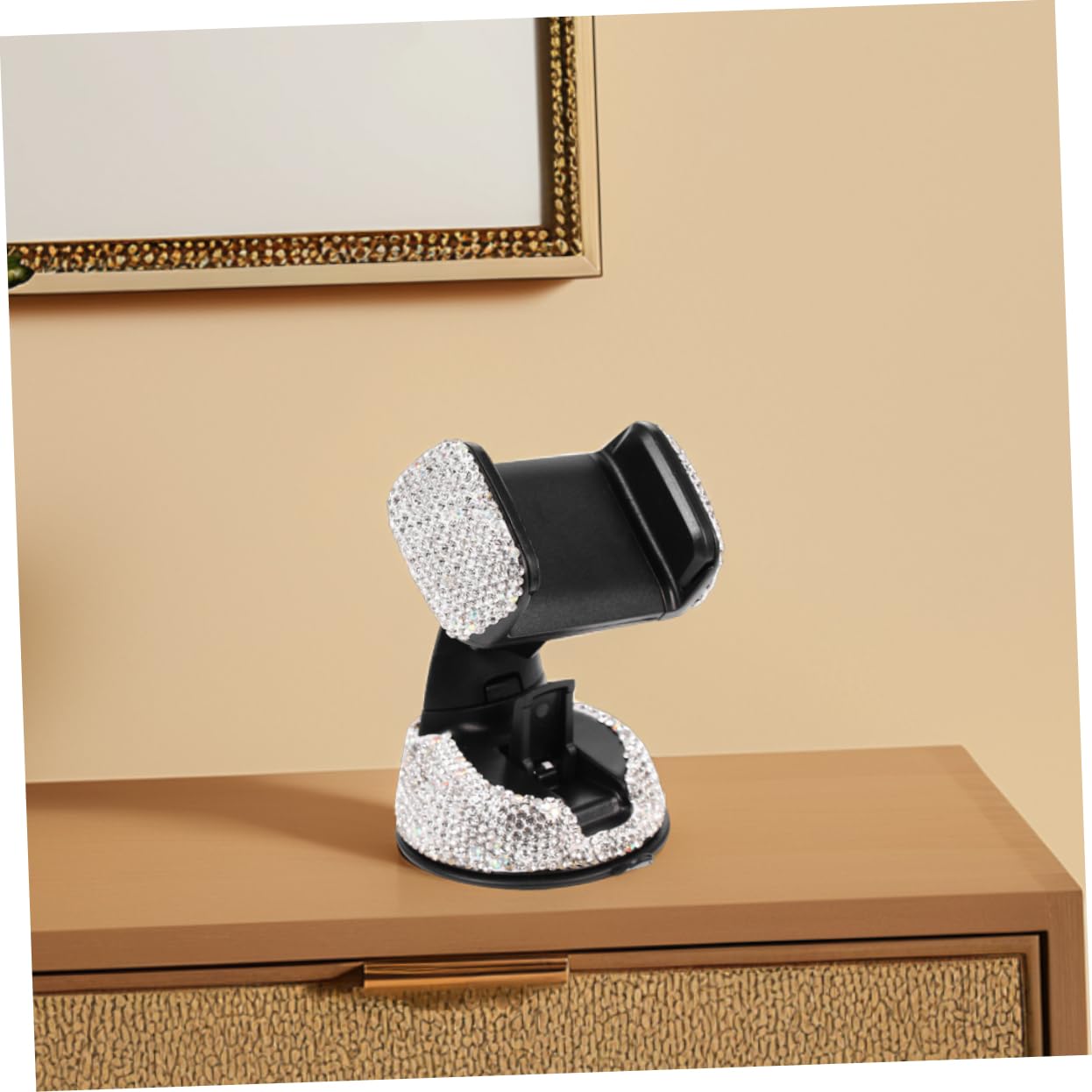 2pezzi Supporto Per Telefono Da Auto Supporto Ventola e Cruscotto Design Elegante Con Strass Compatibile Con Smartphone Accessorio Carino e Pratico Per La Navigazione Chiamate