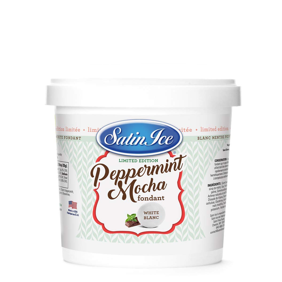 Satin Ice Peppermint Mocha Fondant, Vanilla, 2 Pounds