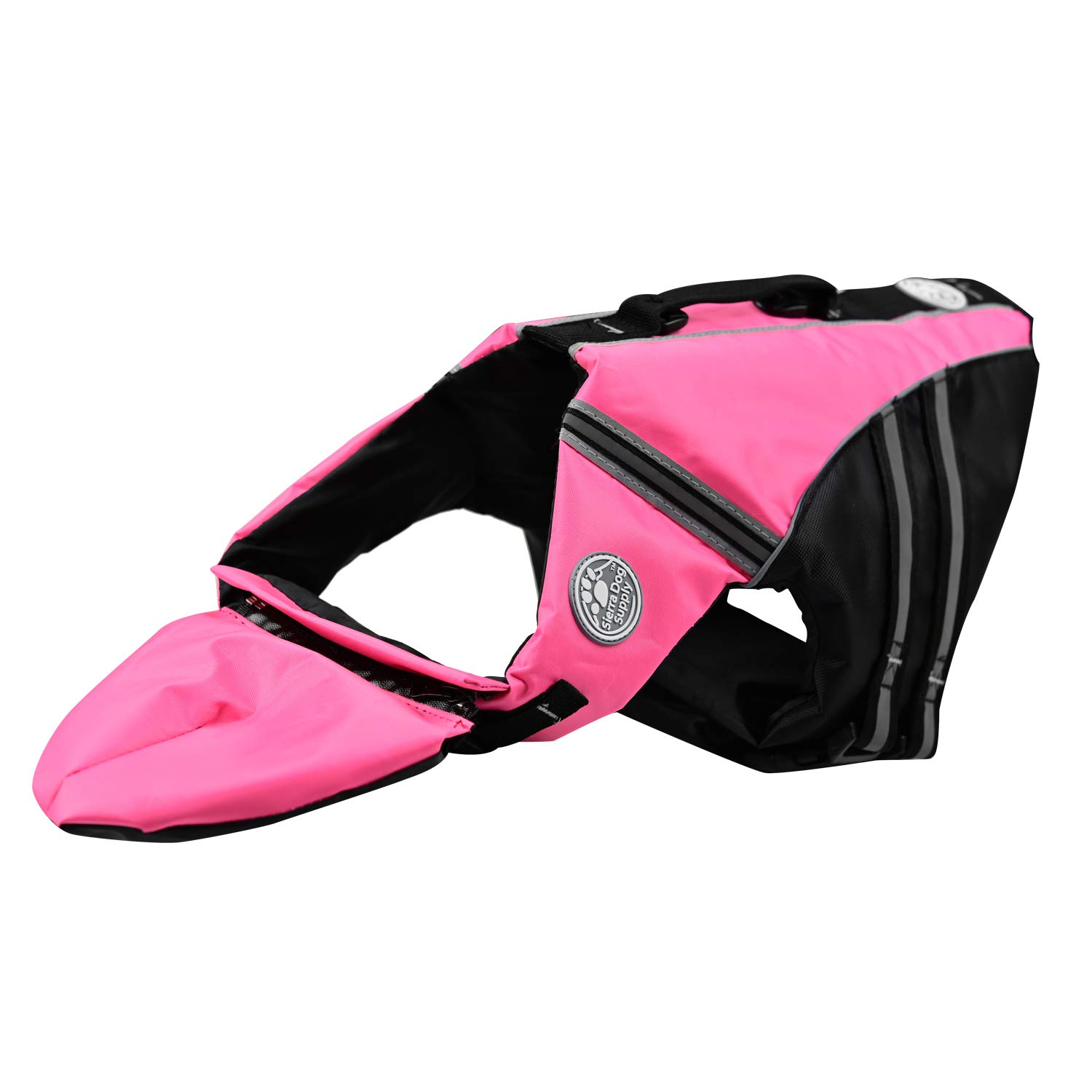 Podazz Dog Life Jacket Pet Preserver Vest，Adjustable Pet Floatation Vest，Portable Dog Swimsuit Lifesaver Vest with Rescue Handles and Jaw Pallet to Prevent Asphyxia,for Small Medium and Large Dogs(L)