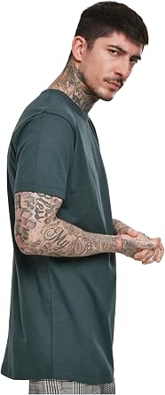 Urban Classics - Shaped Long Tee bottlegreen - XS