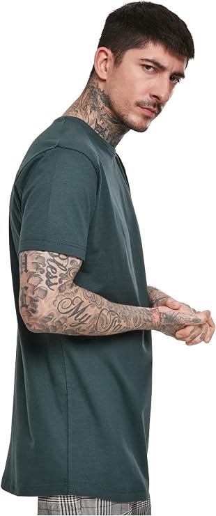 Urban Classics - Shaped Long Tee bottlegreen - XS