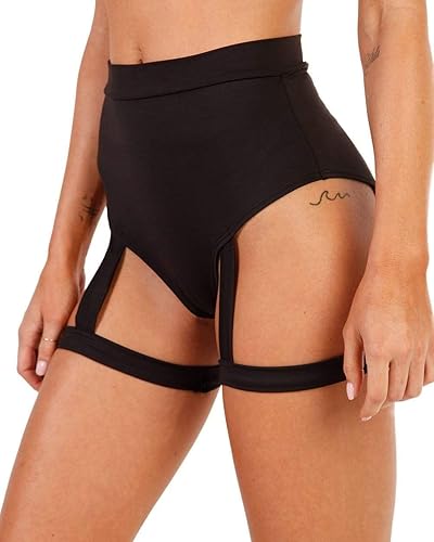 Miniatura 4 de iHeartRaves - Pantalones cortos de talle alto para mujer