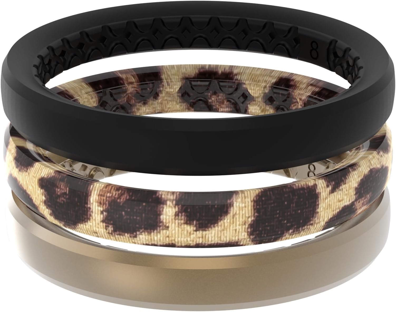 Stackable Rings - Breathable Silicone Wedding Rings for Women, Unique Design, Comfort Fit Ring