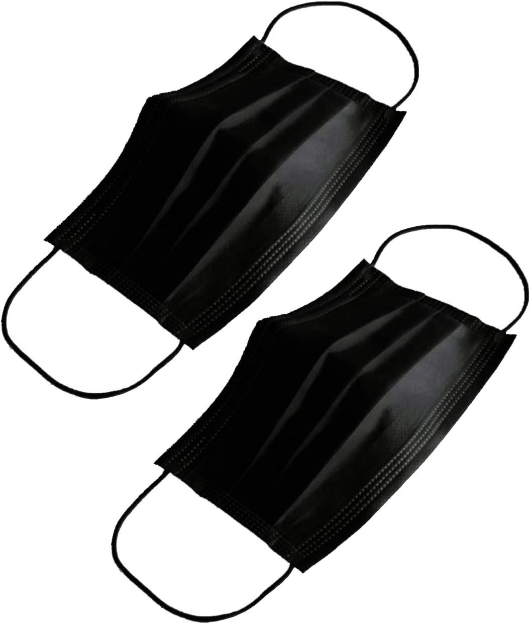 AutoKraftZ Disposable_Mask_St2 Pollution Face Mask Set (Black, Pack of 2)