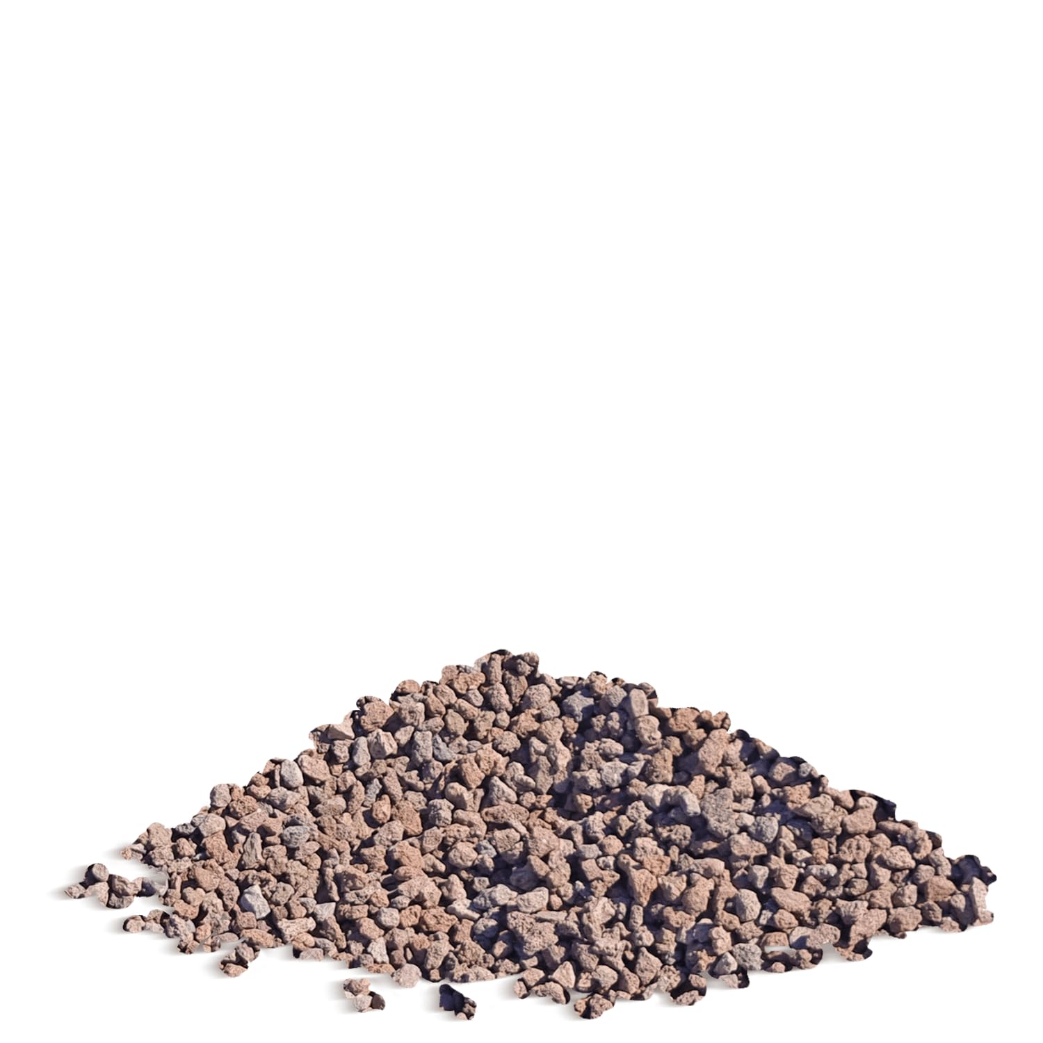 GALAMIO Lavamulch Rot Braun Eifel Vulkan Gestein Beet Abdeckung Garten Mulch Pflanz Granulat Substrat Dekor Mittel 8-16mm 25kg Sack