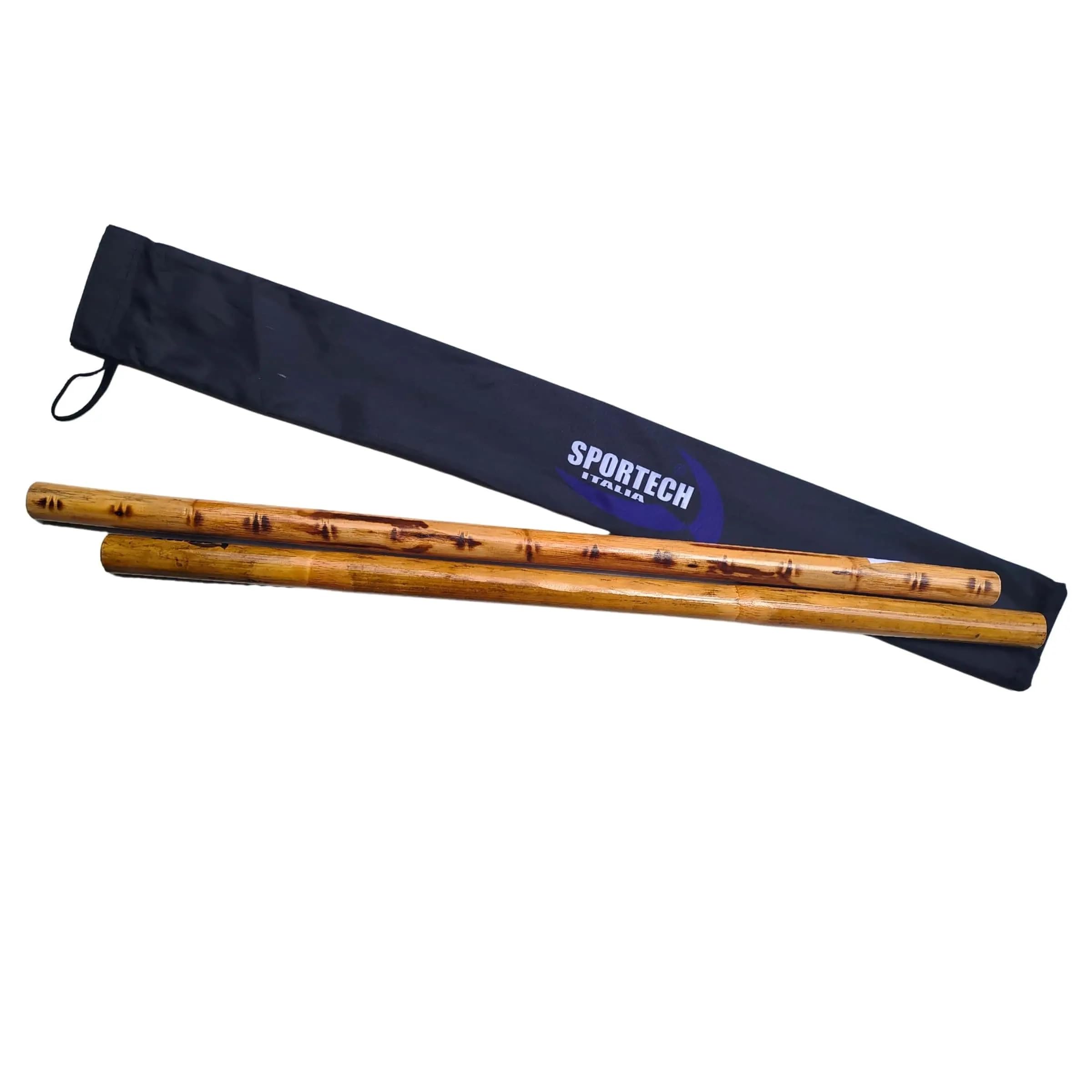 Custodia per coppia aste Escrima in Rattan Arti Marziali Filippine Kungfu Kali Arnis