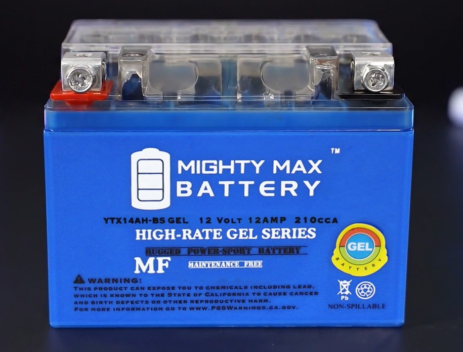 Amazon.com: Mighty Max Battery YTX14AH-BS Gel 12V 12Ah Battery for