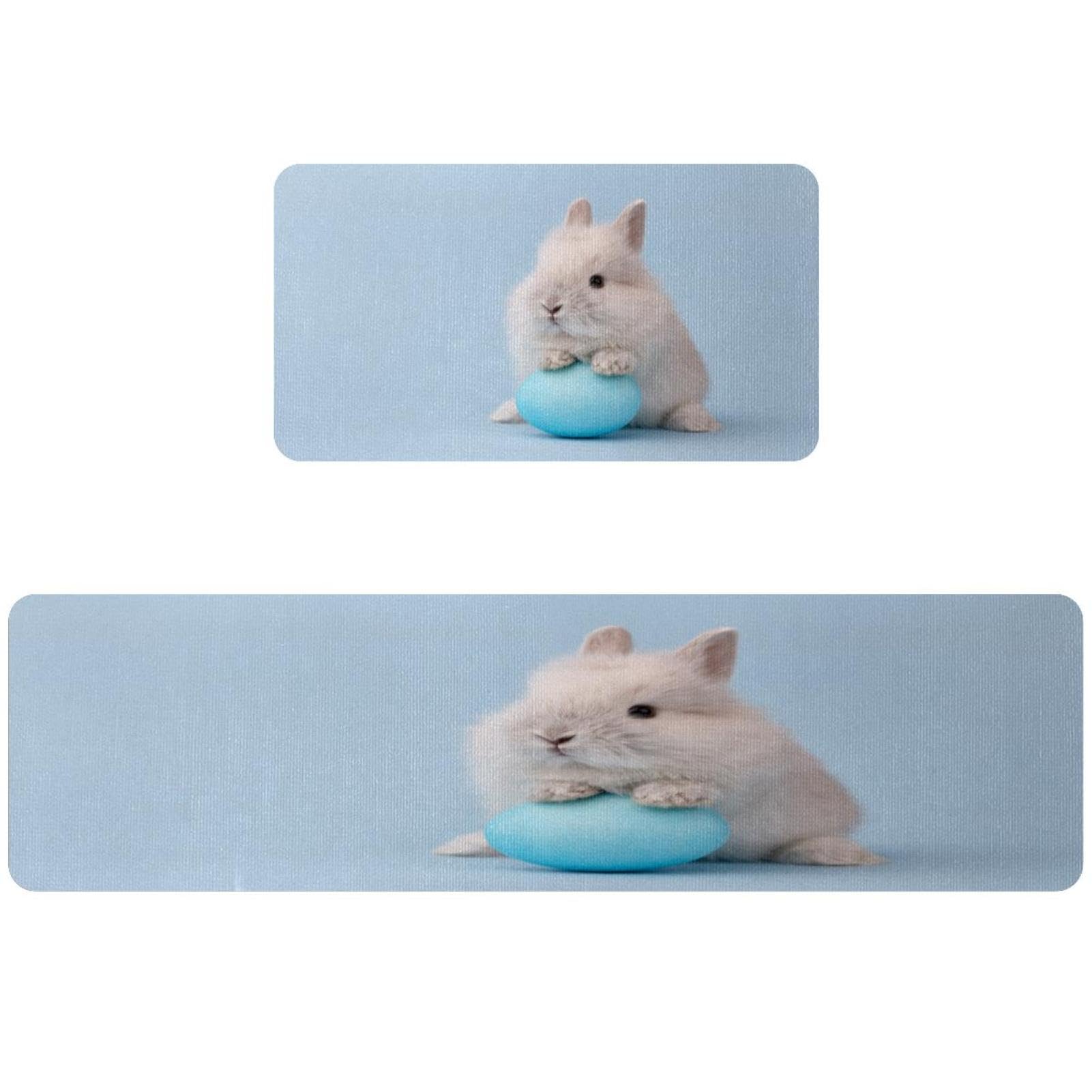 Tapis de cuisine antidérapants et lavables lot de 2 anti-glisse bleu