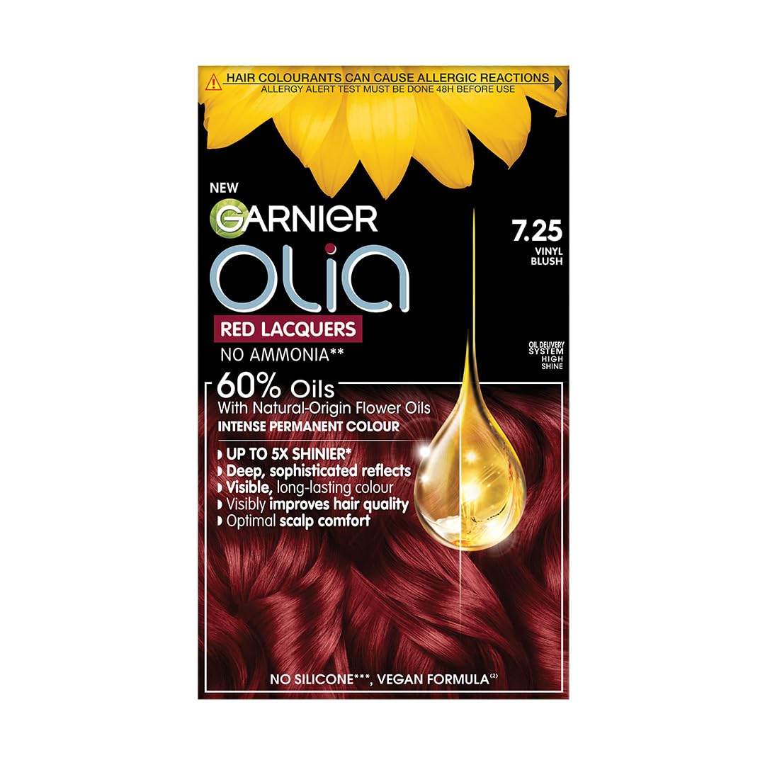 Garnier Olia Red Lacquer Long-Lasting Hair Colour, 7.25 Vinyl Blush