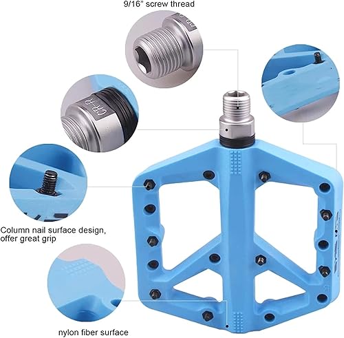 Miniatura 3 de Pedales de bicicleta de montaña, bicicleta de montaña de nylon bicicleta de ciclismo bicicleta MTB bicicleta parte pedales duraderos antideslizantes