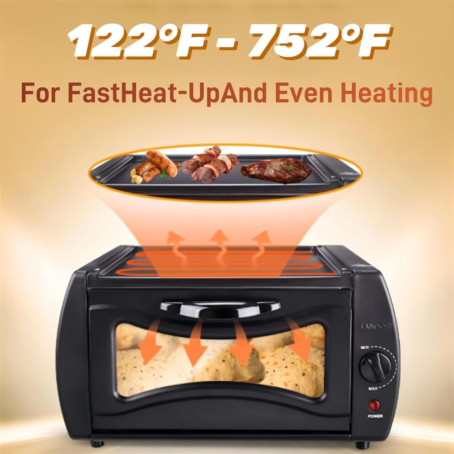 Electric Tandoor Pizza Oven - 15L Countertop Pizza Maker with Temperature Control for Naan, Roti, and Pizza