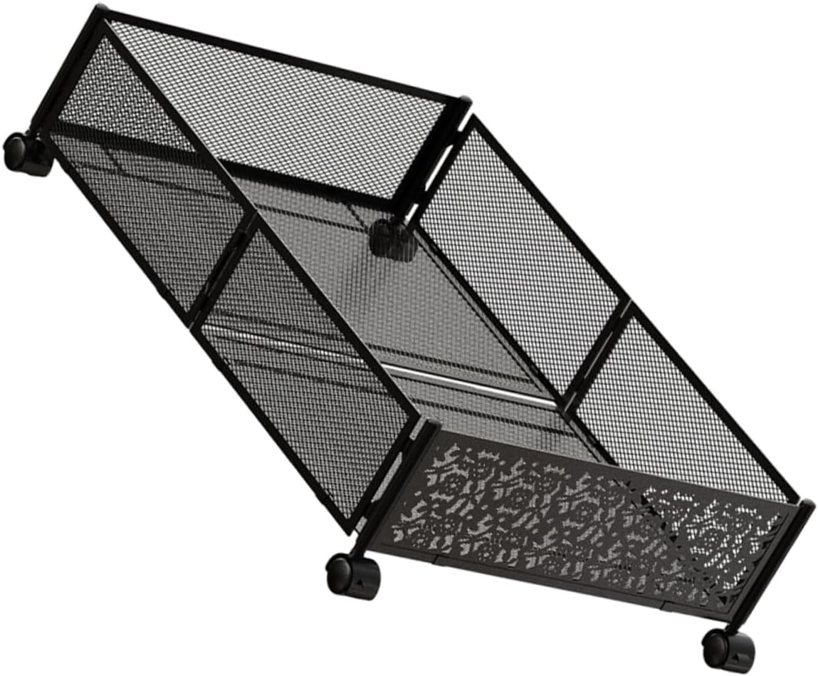 Alipis Bed Storage Drawers with Wheels Foldable Metal Frame Space Saving Organizer Cart for Bedroom Clothes and Blanket Storage