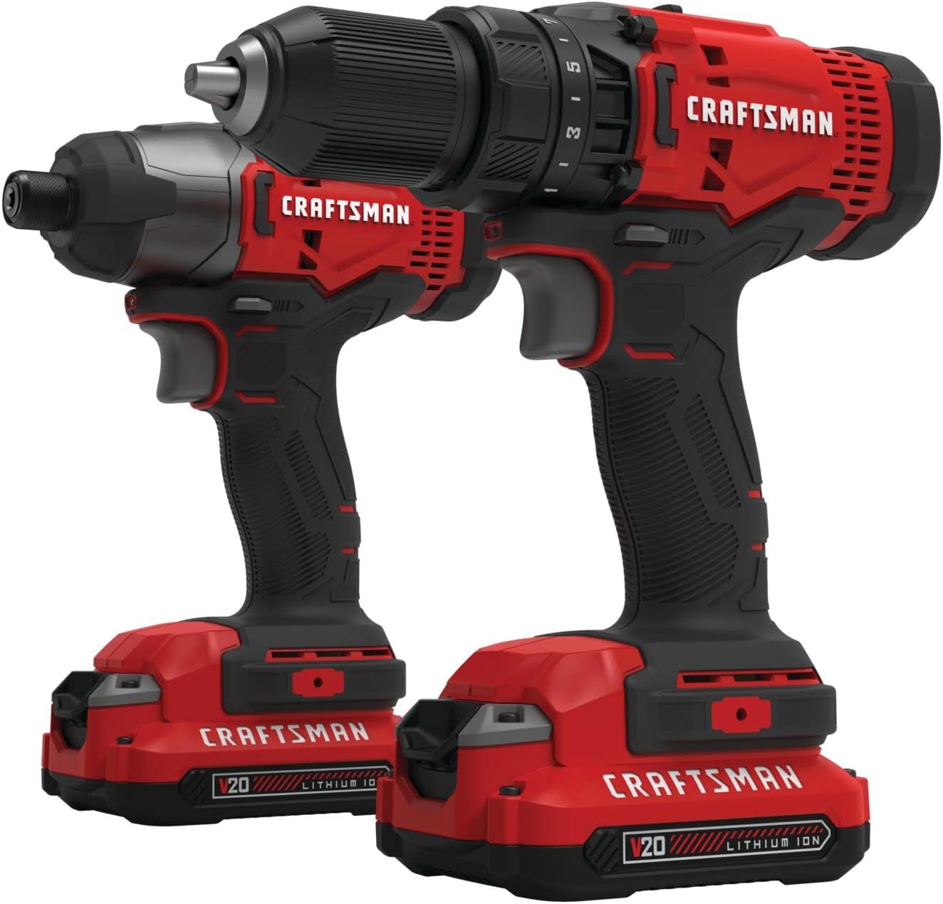 CRAFTSMAN V20 Cordless Drill/Driver Kit with EXTRA Lithium Ion Battery, 2.0Amp Hour