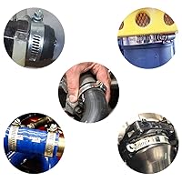 Vista 4 de LOKMAN Kit surtido de abrazaderas de manguera de acero inoxidable, 60 piezas, ajustable de 1/4 a 1-1/2 pulgadas (0.236-1.496 in), abrazadera