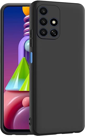 CEDO Samsung Galaxy M51 Back Cover | Camera Bump Protection & Ultra Slim | Matte Soft Silicon Shock Proof Rubberised Back Case Cover (Black)