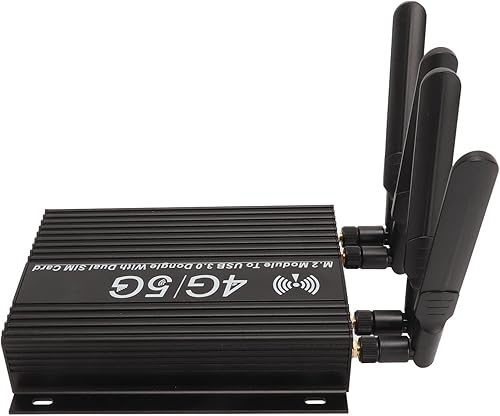 NGFF M.2 4G 5G Module a USB 3.0 Adaptador con ventilador de refrigeración, ranura para tarjeta SIM dual Antena de alta ganancia Fuente de