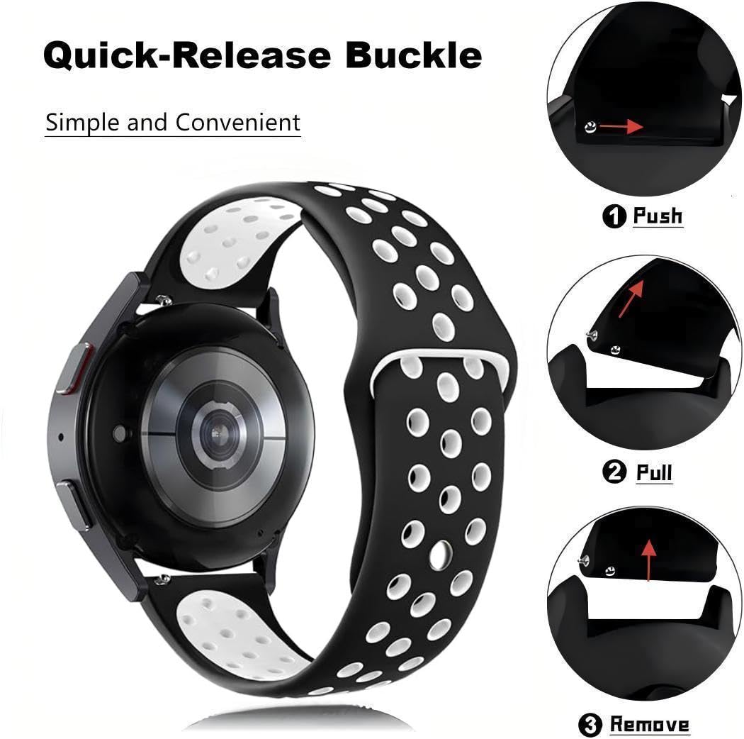 Sportowy pasek 22 mm do Huawei Watch GT 5/4/3/2 Pro / SE/2e 46 mm, oddychający, miękki silikonowy pasek zapasowy do Honor Watch GS4/GS3/C/4 Pro/MagicWatch 2/1/Dream