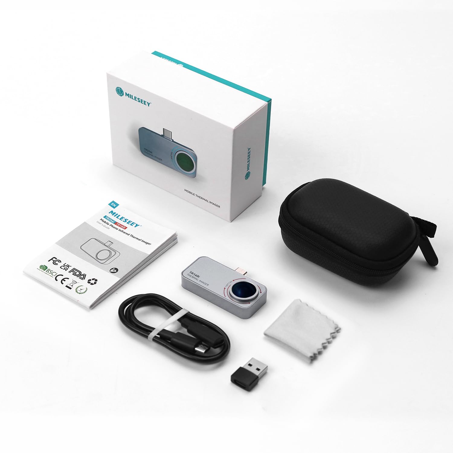 MiLESEEY TR160i Wärmebildkamera für Android Type-C,25Hz 160 * 120 Auflösung | 20g Vollmetallgehäuse, 3 Messmodi & 6 Farbpaletten. Messbereich -15°C bis 600°C.Kompatibel mit Phone, Tablet & PC