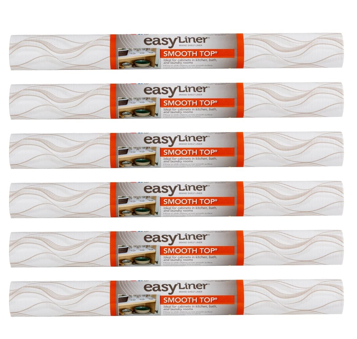 Duck EasyLiner Brand Smooth Top Shelf Liner, Grey Svelte, 20 in. x 6 ft