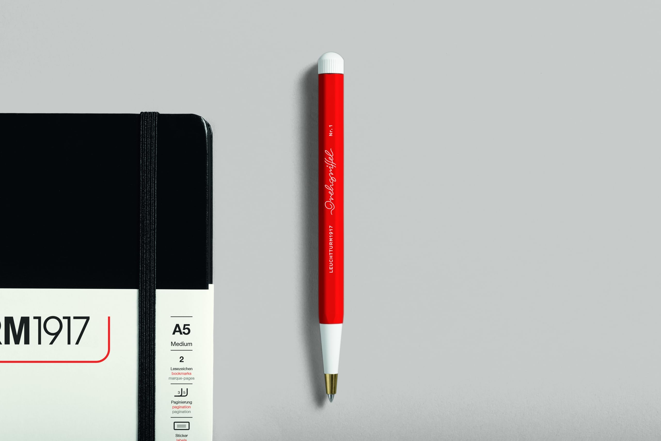 LEUCHTTURM1917 367279 Drehgriffel Nr. 1, Fox Red - Penna Gel con inchiostro nero
