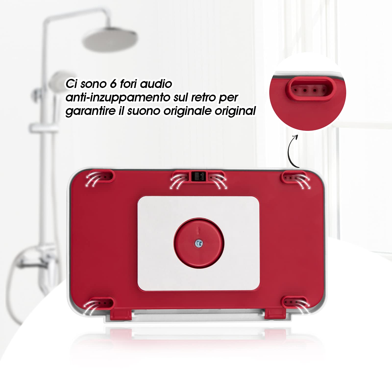 Supporto Telefono Doccia Impermeabile IPX5 | Touch Screen HD 480° Regolabile | Per Telefoni Fino A 7 Pollici - Foto 11