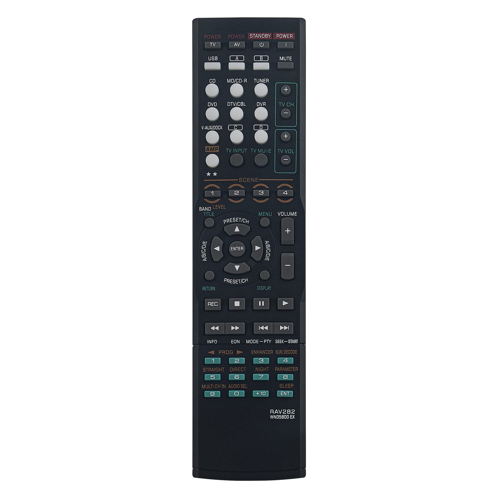 ALLIMITY Telecomando Sostitutivo Per Yamaha RX-V375 | RAV463 ZA11350 | Plug And Play | Nessuna Programmazione - 2