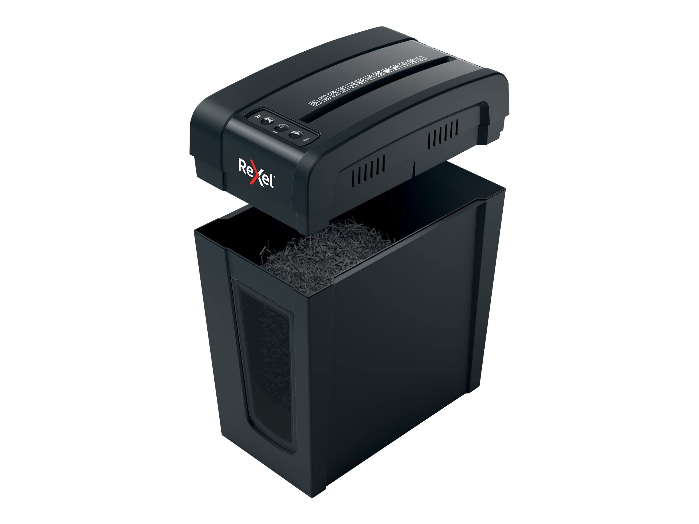 REXEL Secure X8-SL Slimline Whisper-Shred™,Distruggidocumenti Manuale,9-8 Fogli A4 (70-80 gr/mq), Taglio a Frammento, Livello di sicurezza P-4,per Uso Personale/Home Office,Capacità 14 Litri,2020126EU
