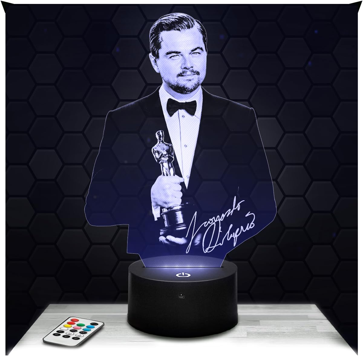 Lampephoto.fr - Leonardo Dicaprio Actor 3D Lamp Decoration, Gift idea for Men and Women, Leonardo Dicaprio Object, Adult Night Light, Bedroom Decoration, Original Christmas, Gift Idea for Men