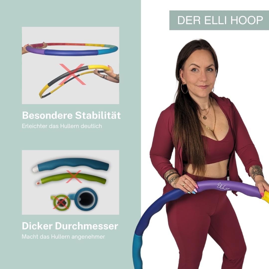 L - DAS ORIGINAL - Hula Hoop Reifen, Gymnastikreifen zum Abnehmen, Fitness für Fortgeschrittene [2,2 kg]