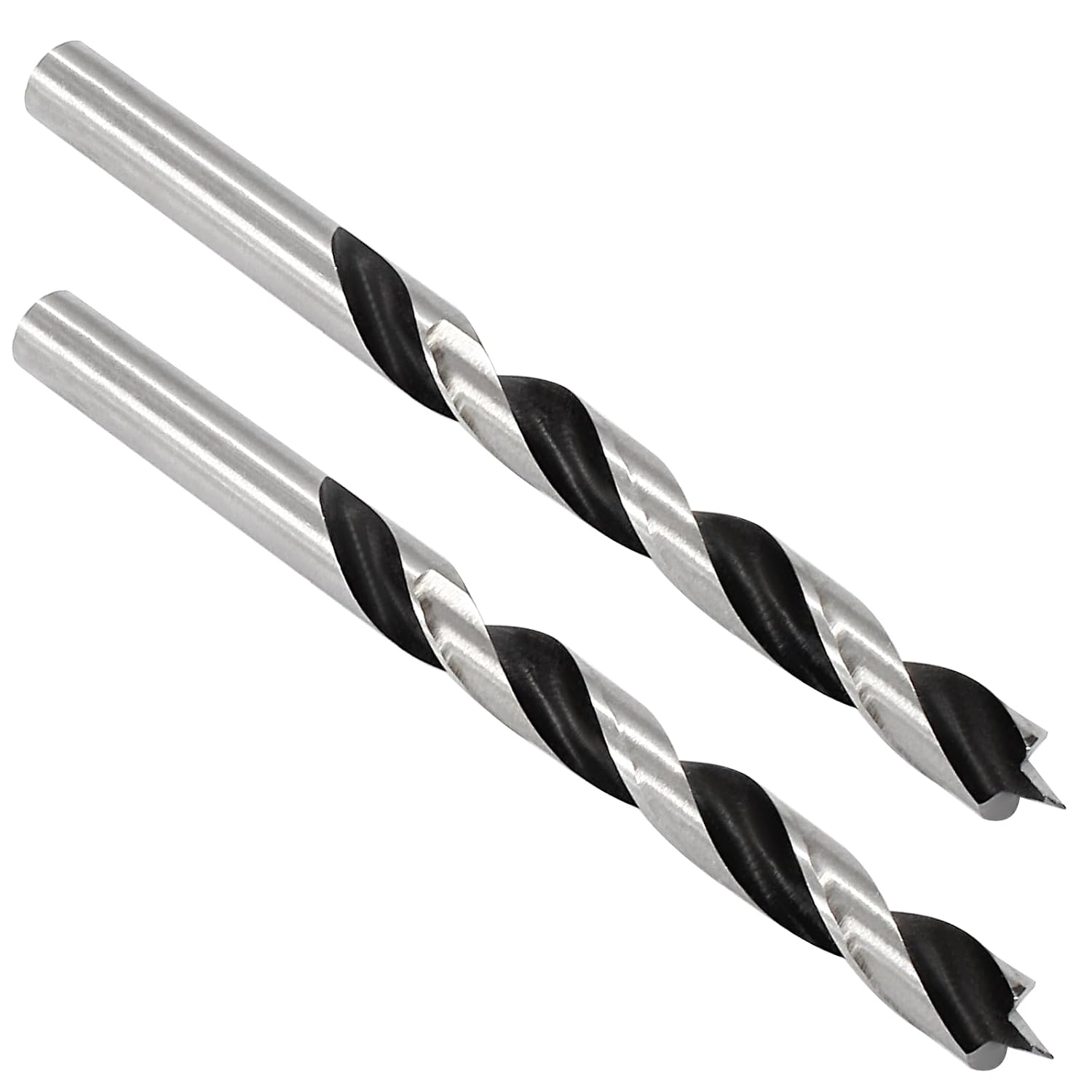2 Pcs 10mm Dia x 119mm Length Brad Point Drill Bits, Alloy Steel Wood Drill Bit for All Types of Wood(25/64" Dia)