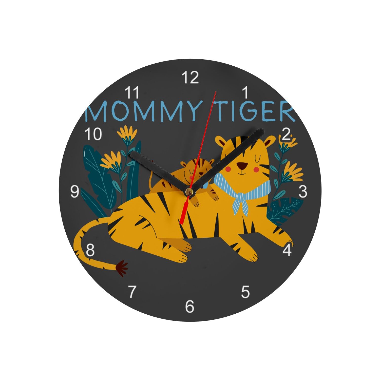 Horloge en verre tigre mignon : idée cadeau déco chambre