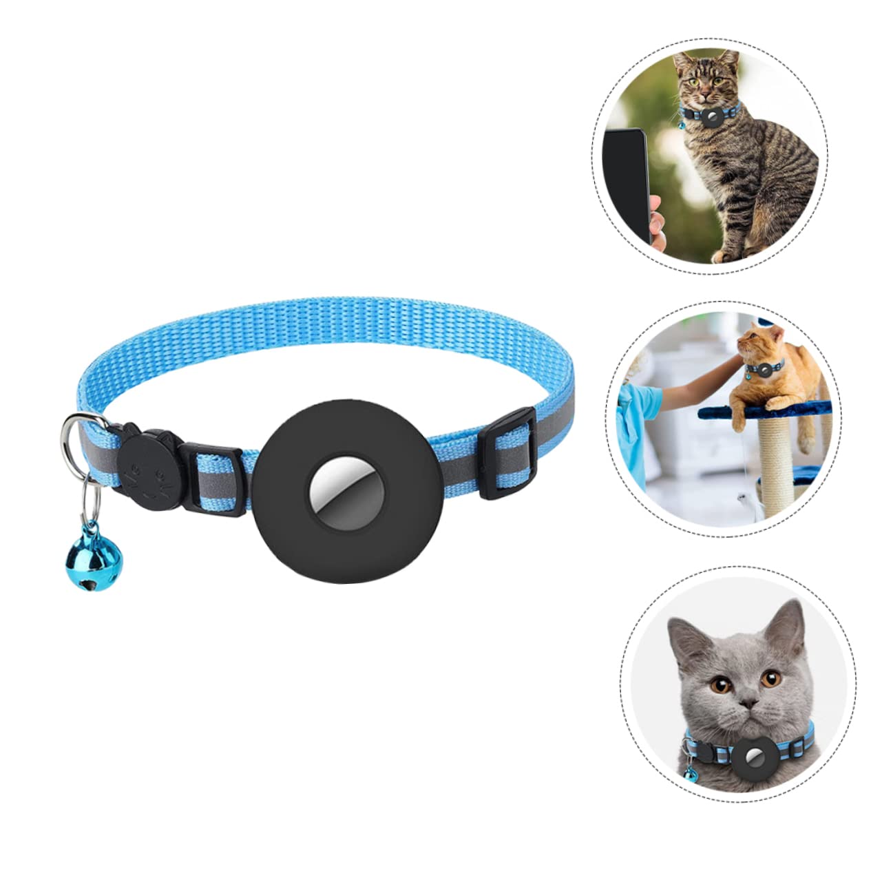INOOMP 5pièces Collier Réfléchissant pour Chat avec Cloche Amovible Collier Ajustable Et Léger pour Animaux De Compagnie pour Fêtes Et Événements Spéciaux
