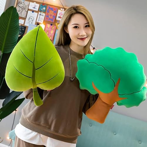 Miniatura 7 de Almohada de hojas en forma de hoja, almohada de plantas 3D para sofá, decoración de sala de estar, cama de niños