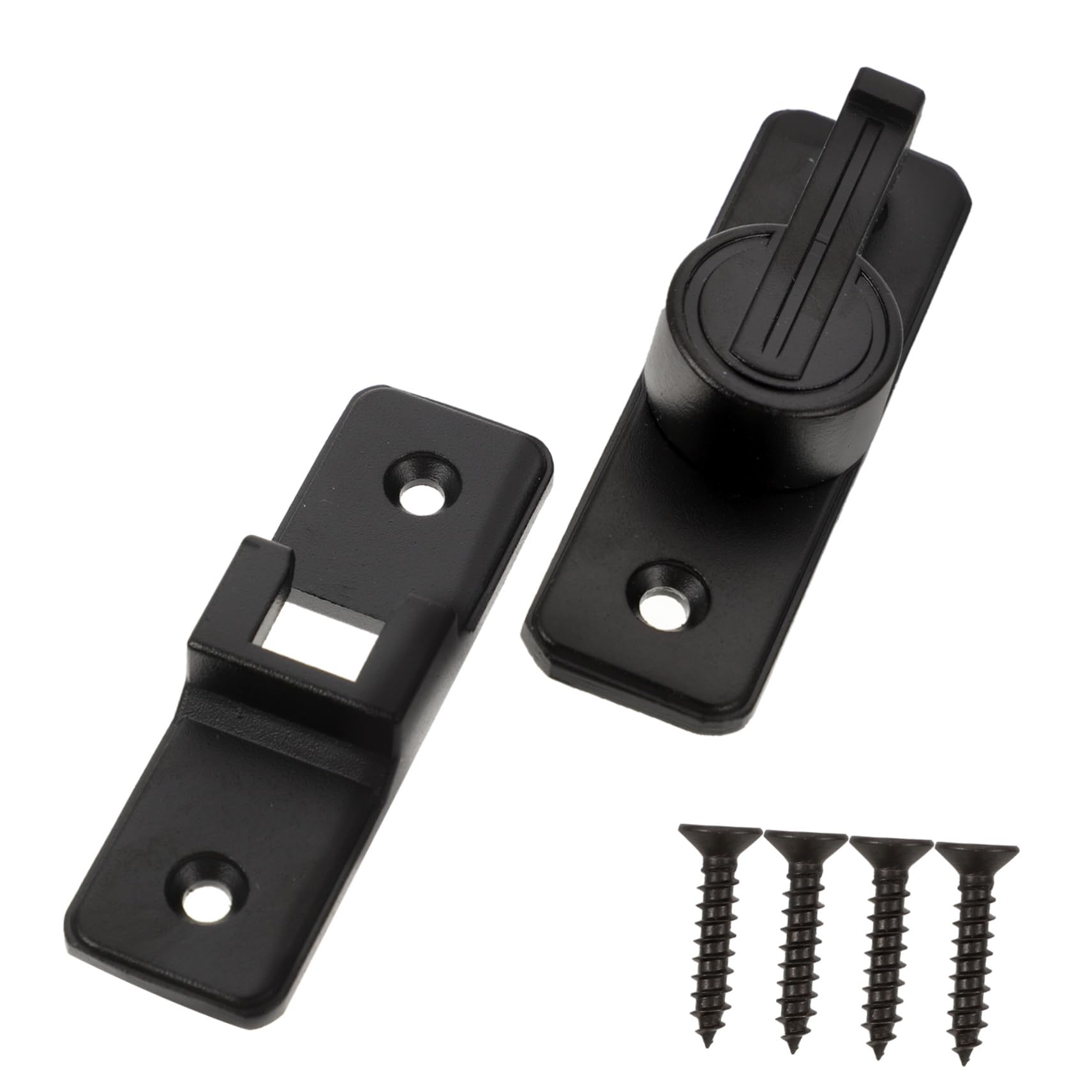 PartyKindom Rotatable Sliding Barn Door Lock Hasp for Gates and Screens Thickened Material with Smooth Edges Lock Without Drilling for Security Barns Sliding Doors Windows and Cabinets