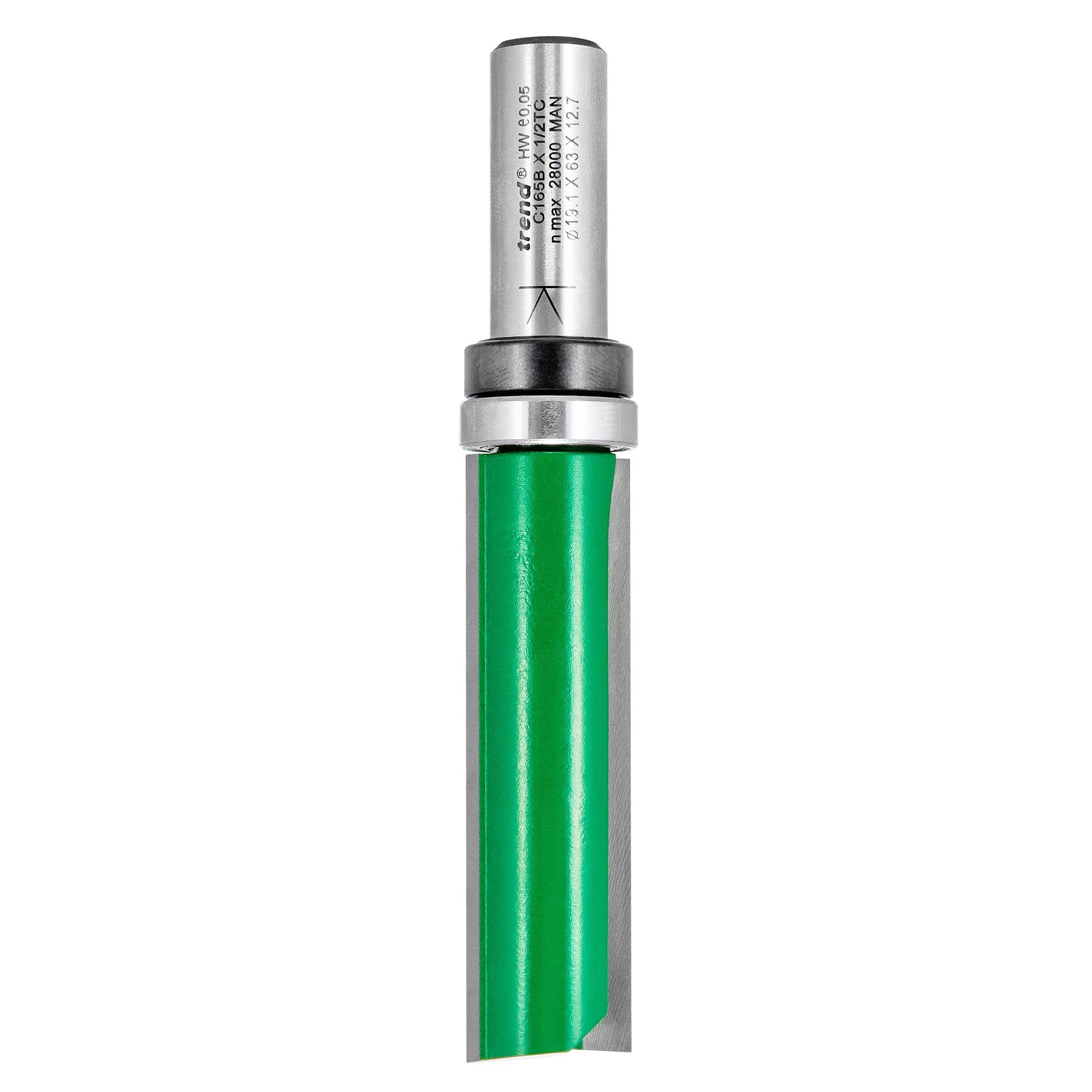 Trend CraftPro frez profilowy z prowadzeniem do frezarki górnowrzecionowej, trzpień 1/2 cala, średnica cięcia 19,05 mm i długość cięcia 63 mm, węglik spiekany (TCT), C165BX1/2TC