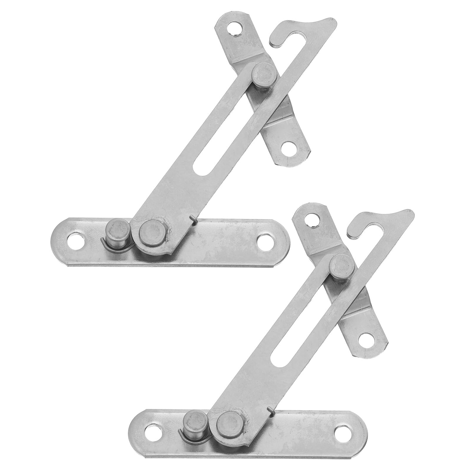 Evite golpes en ventanas correderas con el limitador Abaodam de acero inoxidable plata, 2 uds