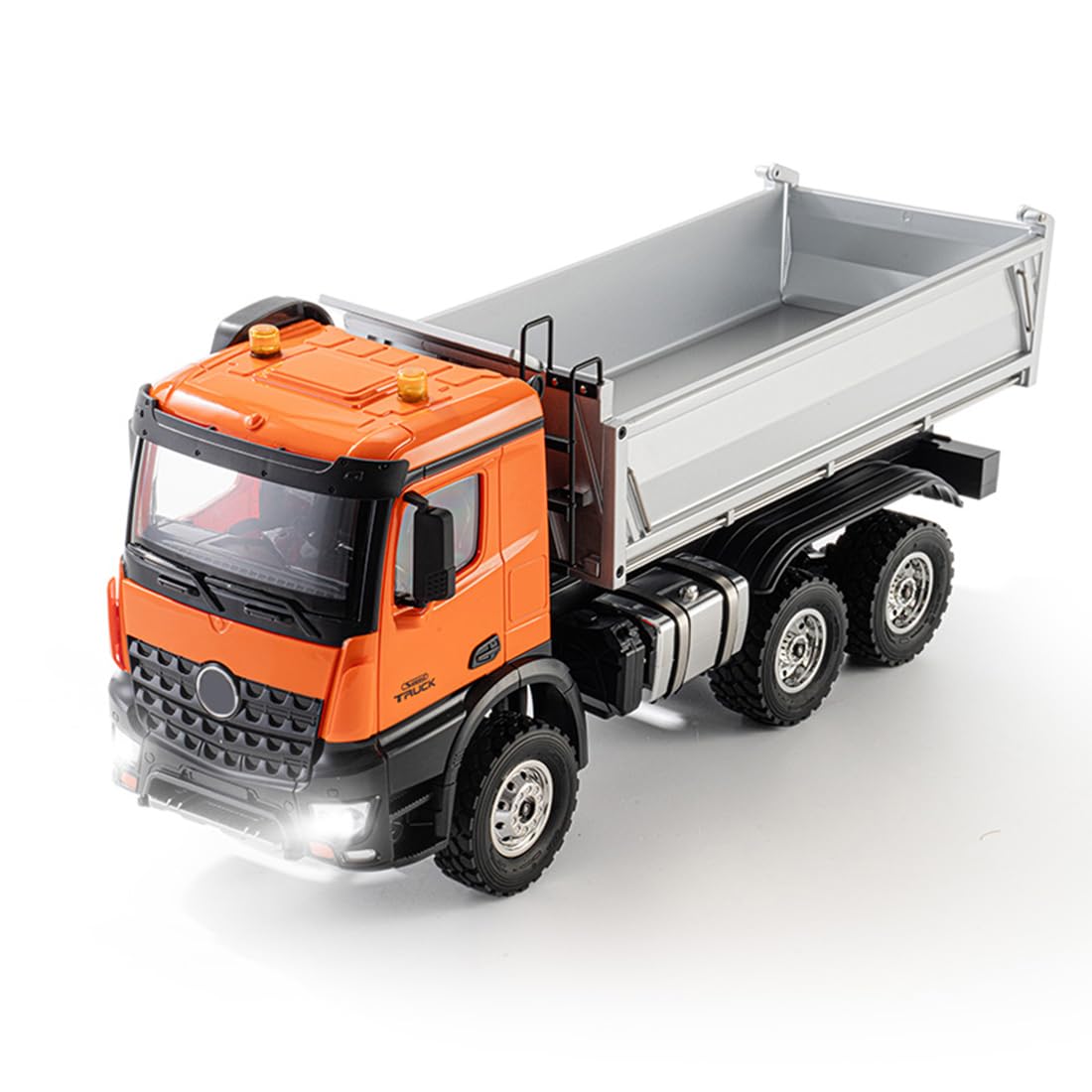 Camion di ingegneria RC per adulti, scala 1:14 14CH Full-proporzionale RC Dump Truck, per gli appassionati di veicoli di ingegneria, RTR/arancione