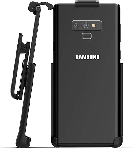 Encased Funda con clip para cinturón para Galaxy Note 9, diseño sin funda (serie ClipMate), funda giratoria antideslizante para teléfono Samsung