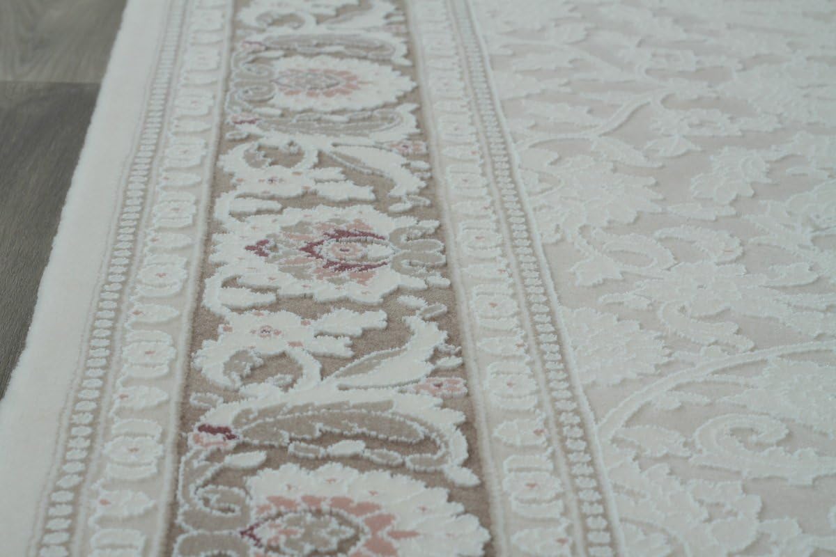 DolceMora Sehrazat Prato 8031 Rug, Polyester, Cream, 150 x 80 x 15 cm