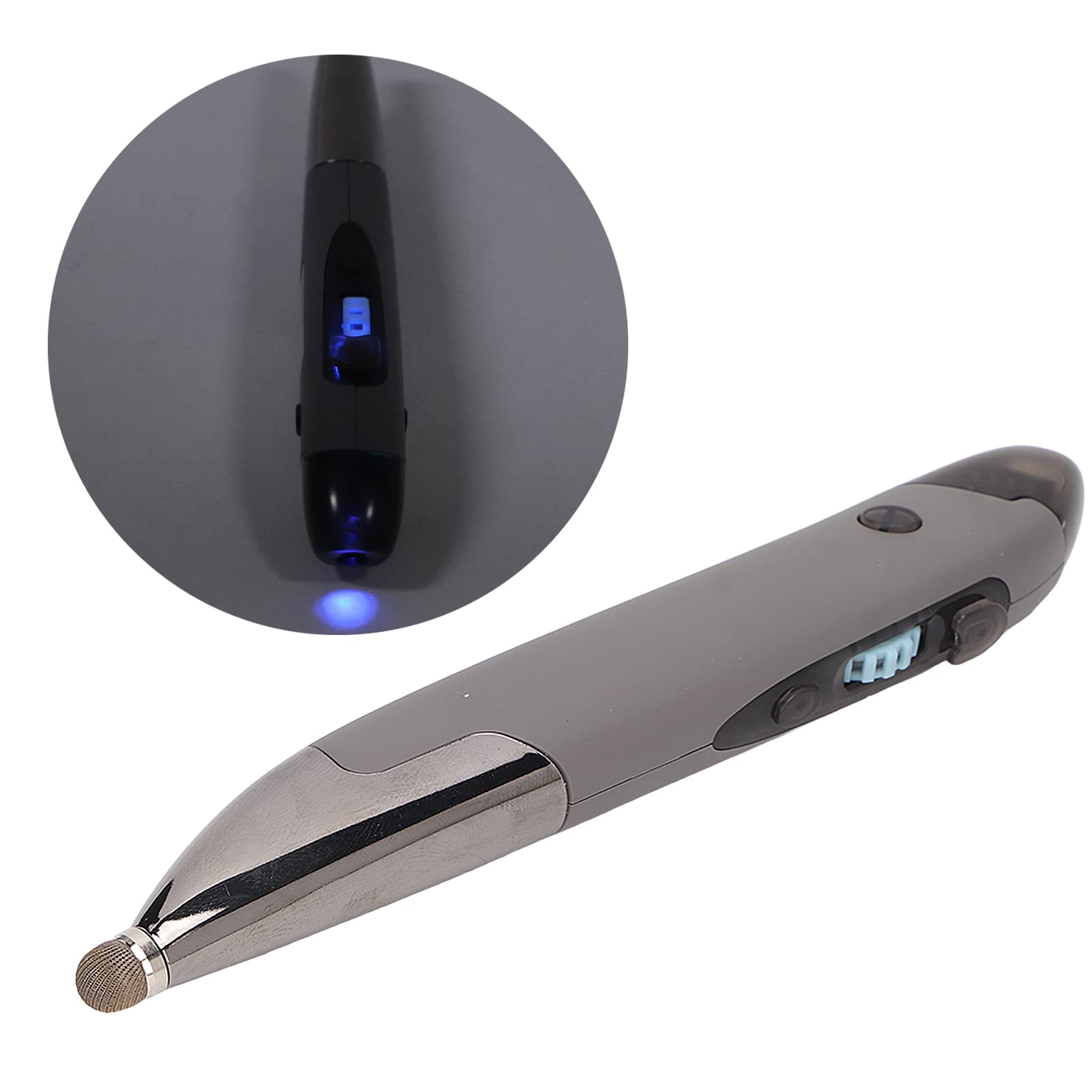 ADITAM Pocket Pen Mouse, Mouse Ottico Wireless con Penna con Ricevitore USB, Mouse ergonomico da 1600 DPI per PC Laptop Notebook (Blu) Double The Comfort