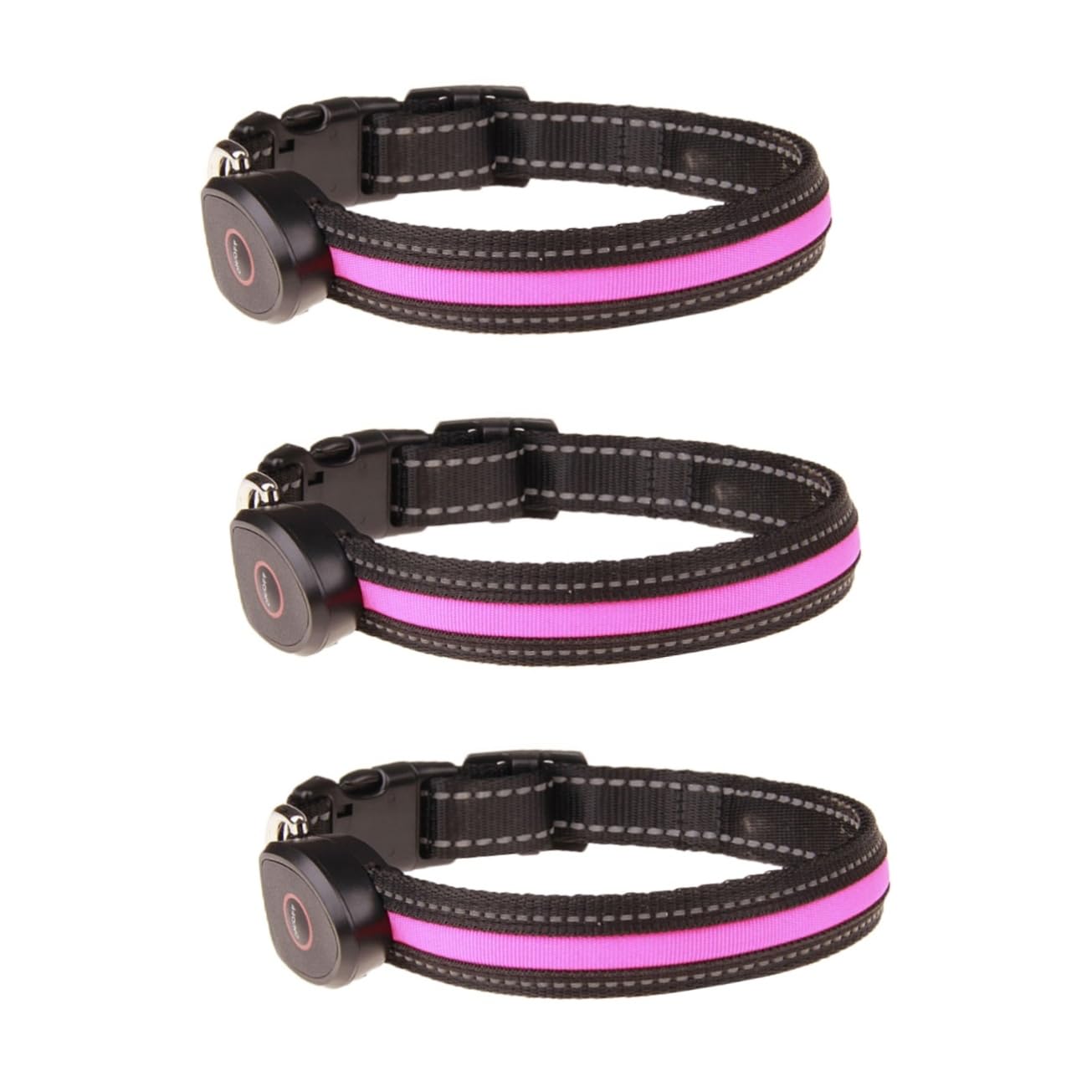 Didiseaon 3 Uds Collar LED para Mascotas Collar Circular LED para Mascotas Iluminado para Perros Intermitente para as Iluminado para Perros